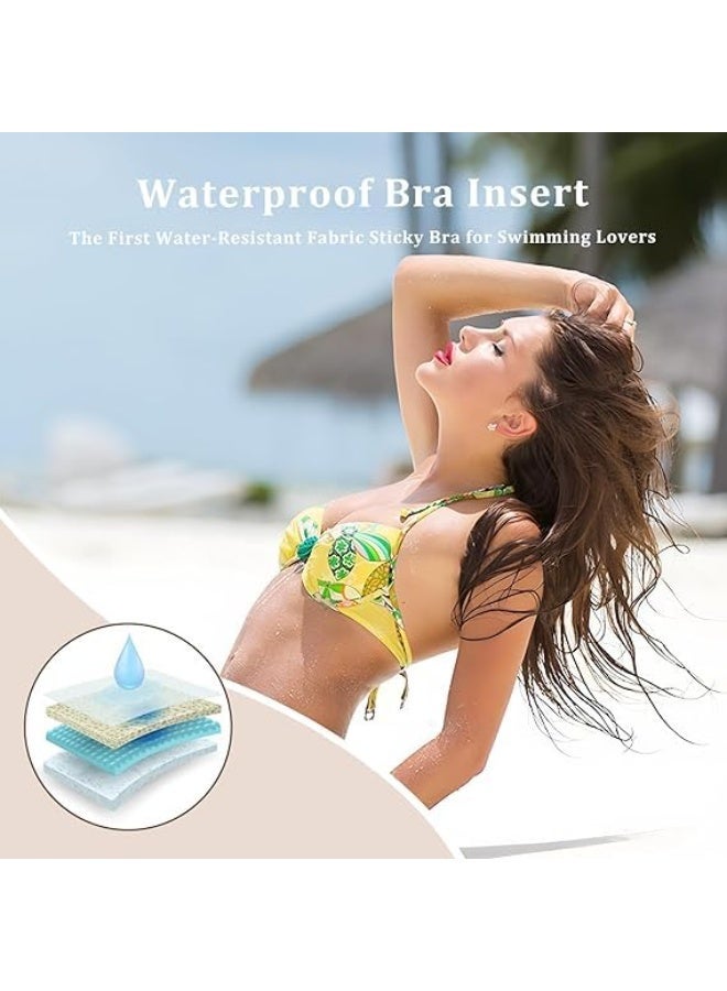 Ultra Boost Inserts Double-Sided Adhesive Pads Sticky Bikini Padding Inserts Bra Pads Inserts Bra Inserts Push up Breast Pads Silicone Bra Cups for Sports Bra Swimsuit - Image 4