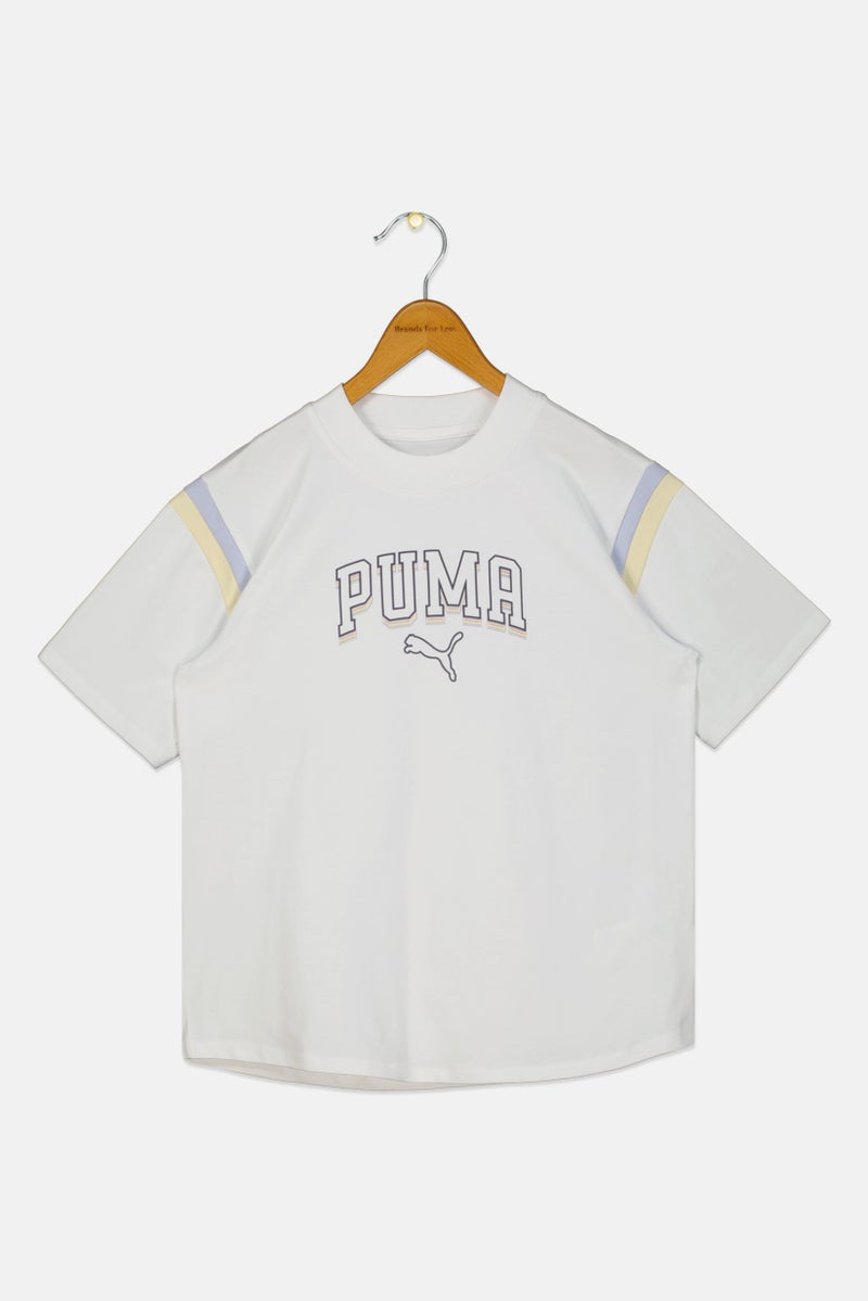 PUMA Kids Boy Short Sleeve Outdoor T-Shirt, White - Image 2