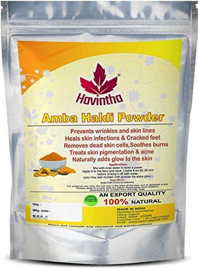 Havintha Wild Turmeric Powder For Face ; Kasthuri Manjal ; Amba Haldi ; Promotes Glowing Skin 100 Grams - Image 2