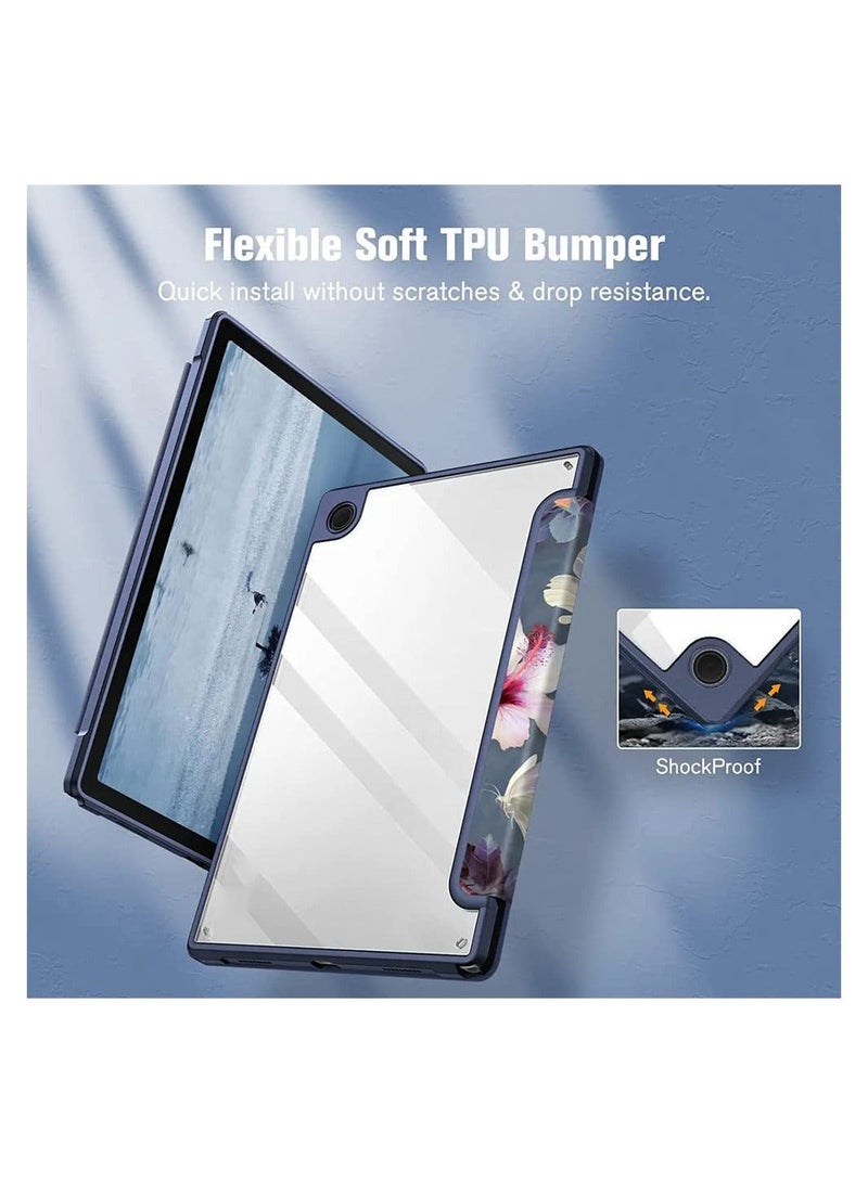 Comptible for Samsung Galaxy Tab A8 Case Hybrid Slim Case for 10.5 Inch 2022 Model SM X200 X205 X207 Shockproof Cover with Clear Transparent Back Shell Auto Wake Sleep - Image 4