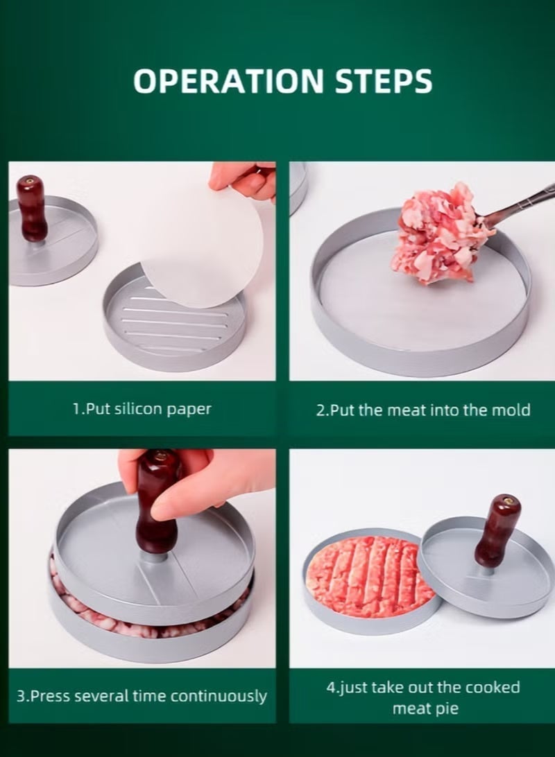 Home kitchen hamburger meat press, making round meat patty pressing mold, creative breakfast patty maker - Image 2