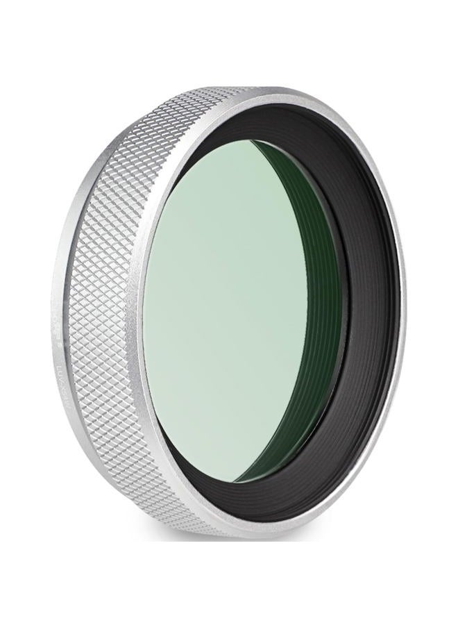 Haoge LUV-X54W Metal Lens Hood with MC UV Protection Multicoated Ultraviolet Lens Filter for Fujifilm X100VI Fuji X100V Camera Silver - Image 1