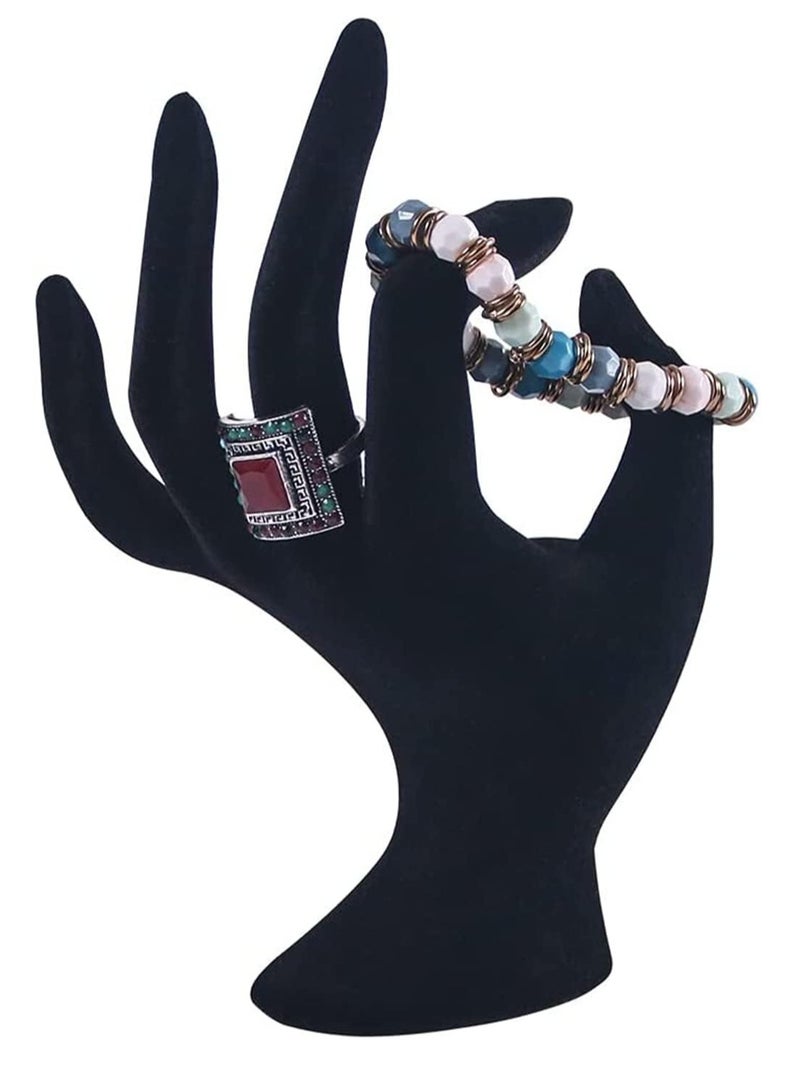 طعم المنزل حامل عرض المجوهرات حامل المخملية OK Hand أنثى عارضة أزياء لسوار حلقة ساعة حامل عرض المجوهرات  - Image 1