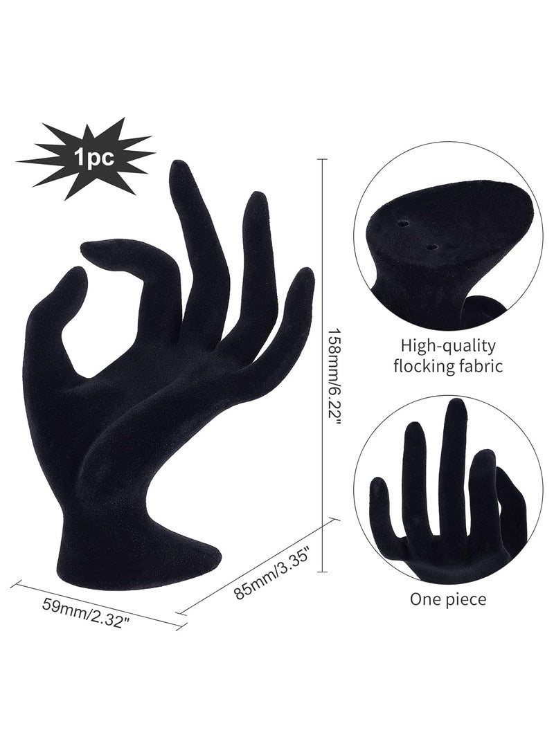 طعم المنزل حامل عرض المجوهرات حامل المخملية OK Hand أنثى عارضة أزياء لسوار حلقة ساعة حامل عرض المجوهرات  - Image 3
