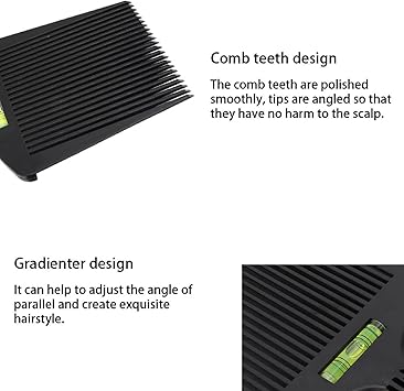 DaMohony Flat Top Guide Comb for Men Haircut Level Comb DualEnded Flat Top Comb Hair Combs Barber Hair Comb with Accurate Water Levelling System - Image 5