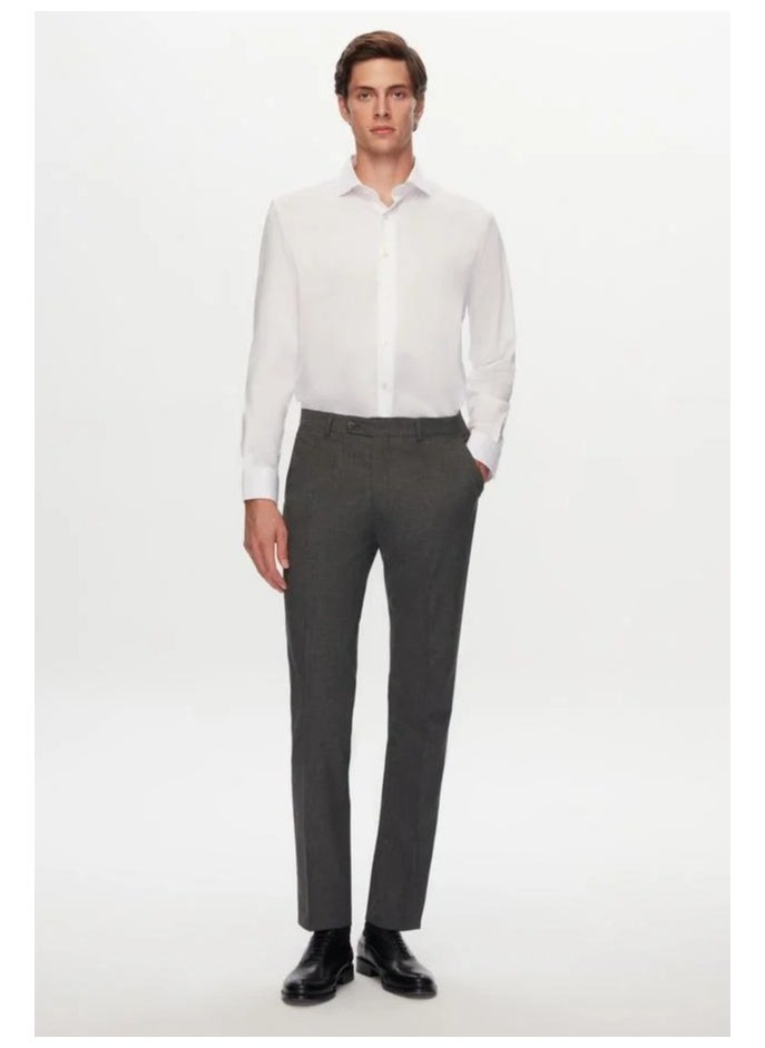 D'S DAMAT Ds Damat Slim Fit White Dobby Shirt  - Image 3