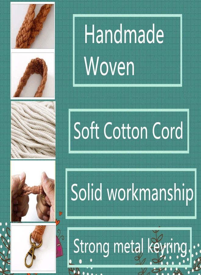 سيثر سلسلة مفاتيح سيثر بوهو مكرمية للنساء، سلسلة مفاتيح يدوية الصنع، سوار، حلقة مفاتيح، حامل سلسلة مفاتيح مكرمية كهدية (أخضر داكن) - Image 4