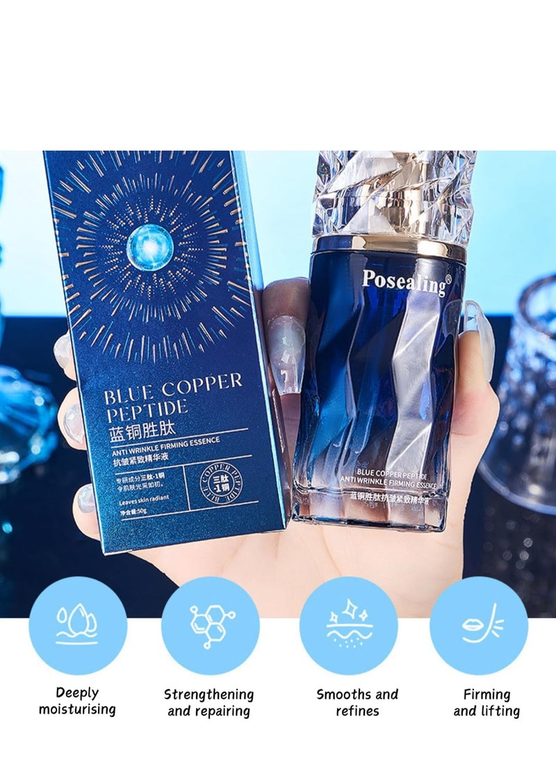 Posealing Blue Copper Peptide Facial Toner ,Blue Peptide Skin Care ,Anti Aging Serum for Face Scincare ,Peptide Moisturiser,Face Skin Care for Women Facial Toner 120g - Image 2
