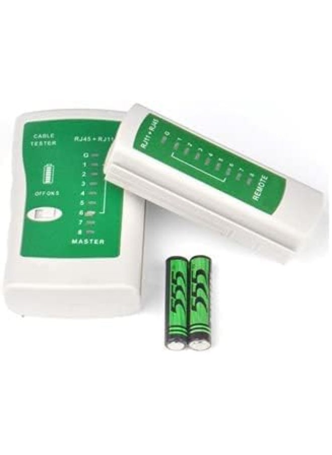 ECVV - ECVV Network Linemeter – 2-in-1 Multi-Function Cable Tester for RJ45 & RJ11 Connectors, Automatic Detection of Open/Short Circuits, Test LED Indicators for Faulty Network and Telephone Cables (Including BNC) - Image 1