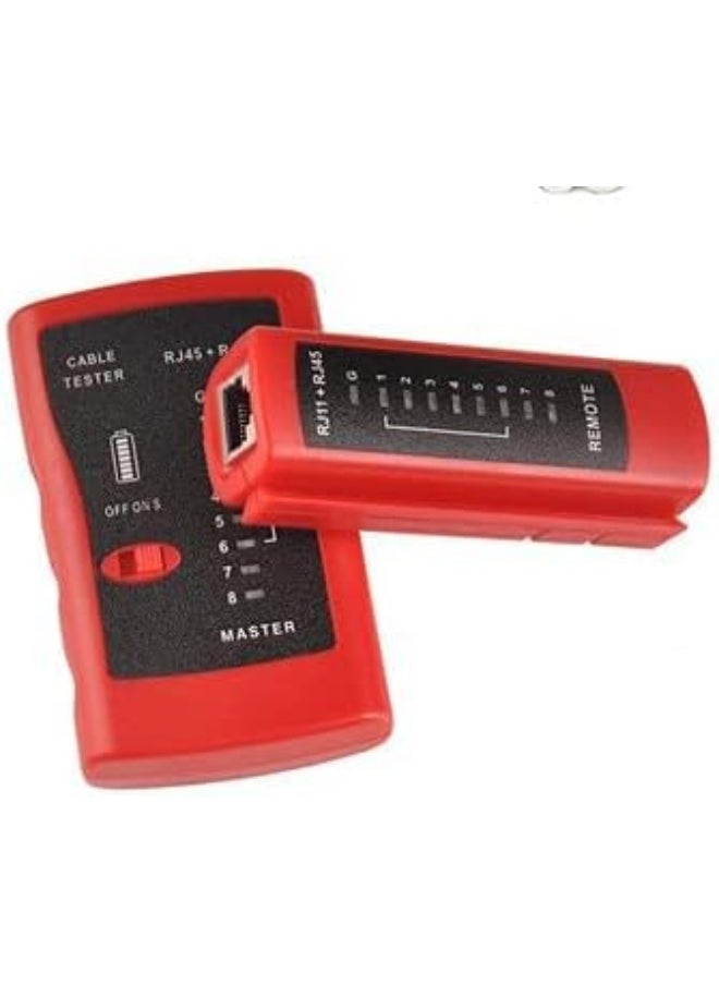 ECVV - ECVV Network Linemeter – 2-in-1 Multi-Function Cable Tester for RJ45 & RJ11 Connectors, Automatic Detection of Open/Short Circuits, Test LED Indicators for Faulty Network and Telephone Cables (Including BNC) - Image 1