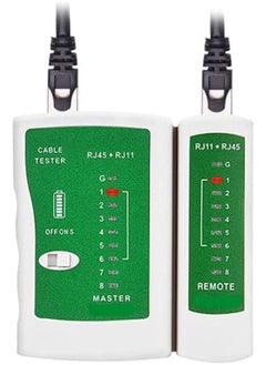 ECVV Network Linemeter – 2-in-1 Multi-Function Cable Tester for RJ45 & RJ11 Connectors, Automatic Detection of Open/Short Circuits, Test LED Indicators for Faulty Network and Telephone Cables (Including BNC)