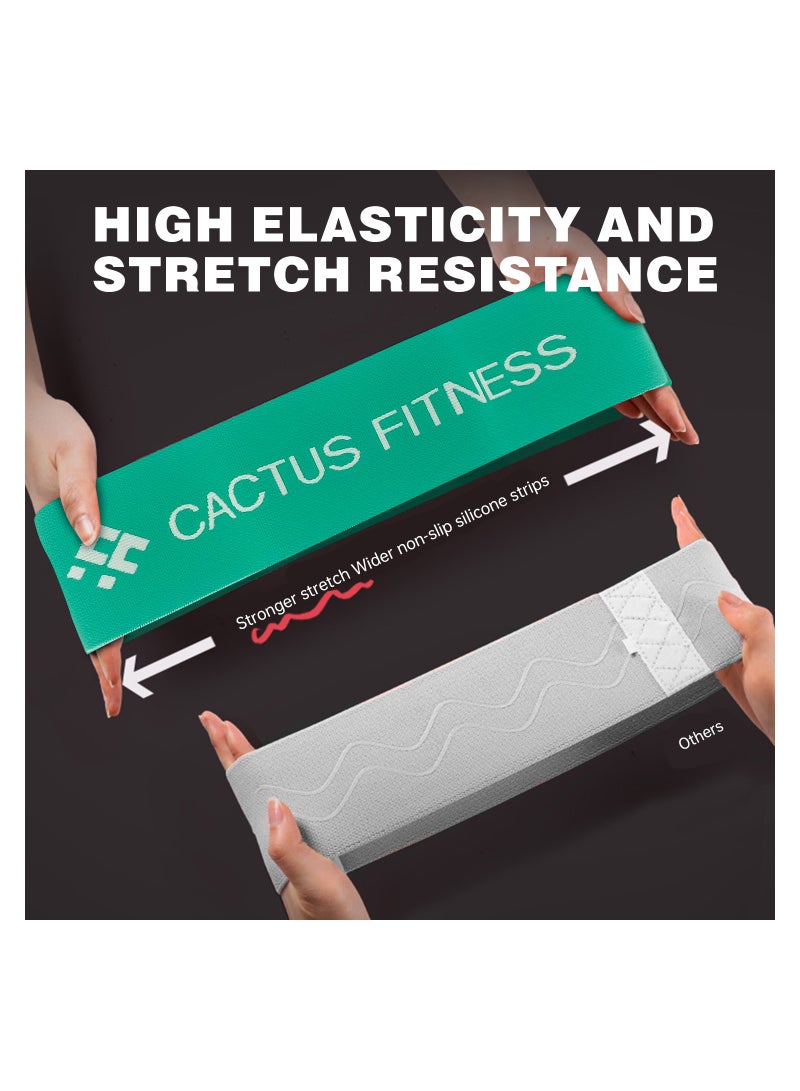 كاكتس فيتنس مجموعة شرائط المقاومة غير القابلة للانزلاق من CACTUS FITNESS للمستوى المتوسط، 2 قطعة، مخصصة لليوغا والبيلاتس، للوركين والفخذين والساقين والأرداف والعضلات المؤخرة، للرجال والنساء - Image 2