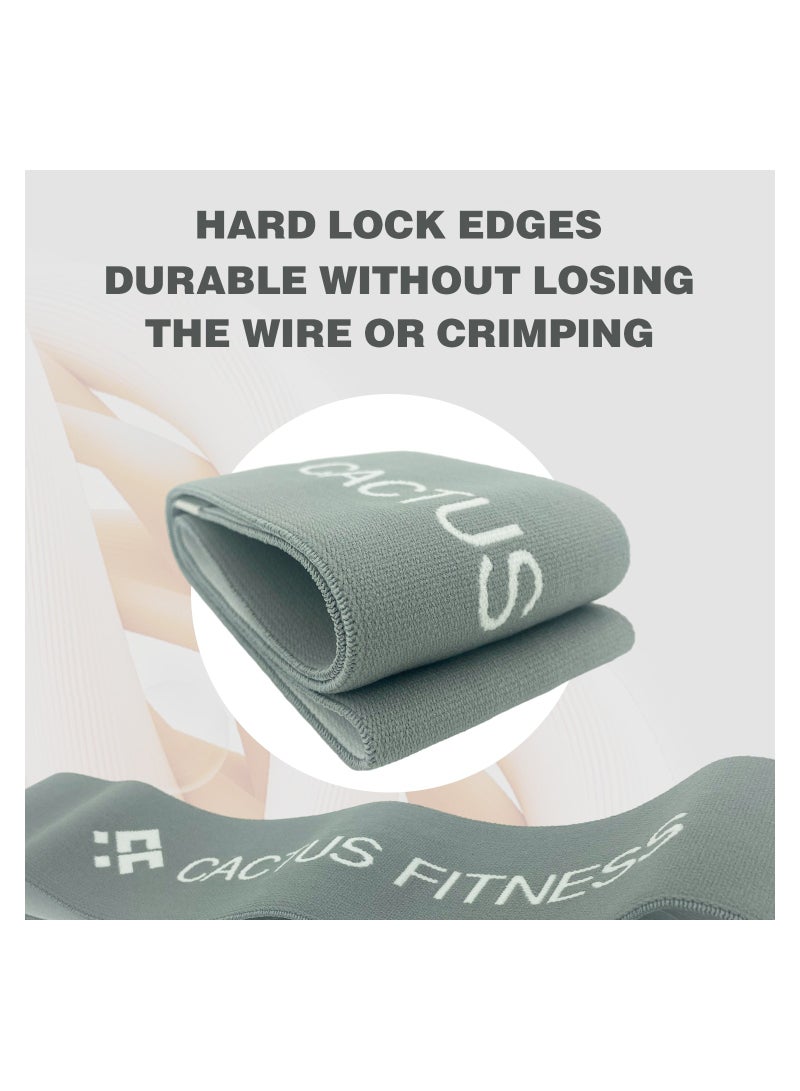 كاكتس فيتنس مجموعة شرائط المقاومة غير القابلة للانزلاق من CACTUS FITNESS للمستوى المتوسط، 2 قطعة، مخصصة لليوغا والبيلاتس، للوركين والفخذين والساقين والأرداف والعضلات المؤخرة، للرجال والنساء - Image 5