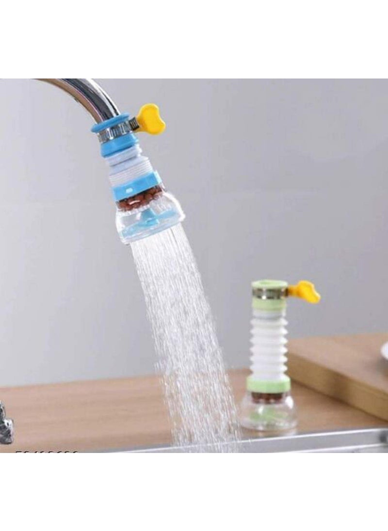 Generic Amfs Store Kitchen Tap Extension Flexible Anti Splash Water Saving Movable Sink Faucet Expandable Water Tap Filter Shower Tap Extender Head Rotatable Nozzle Adapter For Kitchen Pack of 2 W T S 2 1  - Image 1