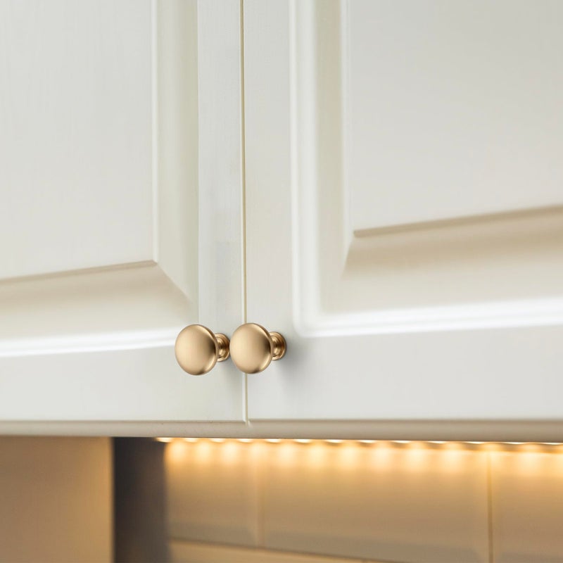 JOY DECOR 25 Pack Champagne Bronze Cabinet Knobs 1-1/6 Inch Zinc Solid Kitchen Cabinet Pulls Drawer Knobs - Image 4
