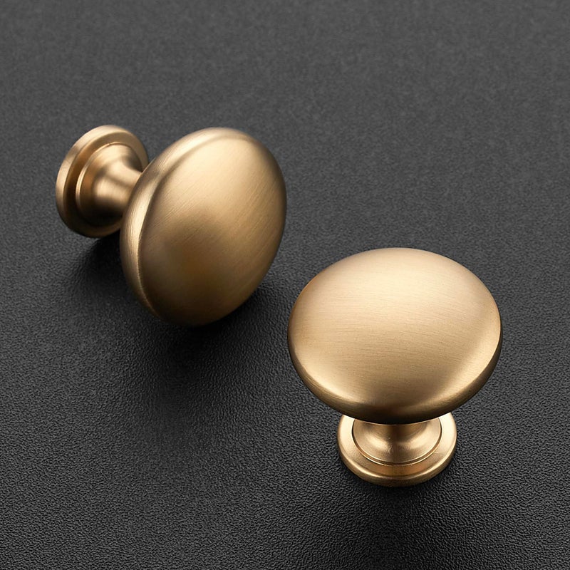 JOY DECOR 25 Pack Champagne Bronze Cabinet Knobs 1-1/6 Inch Zinc Solid Kitchen Cabinet Pulls Drawer Knobs - Image 2