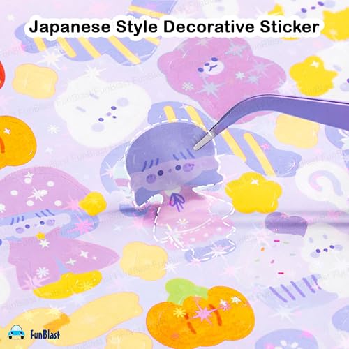 FunBlast Kawaii Sticker Book – 50 Sheets/4000 Stickers, Cartoon Theme Sticker for Girls, Cute Washi Stickers for Project, Japanese Style Decorative Sticker (Pink) - Image 4