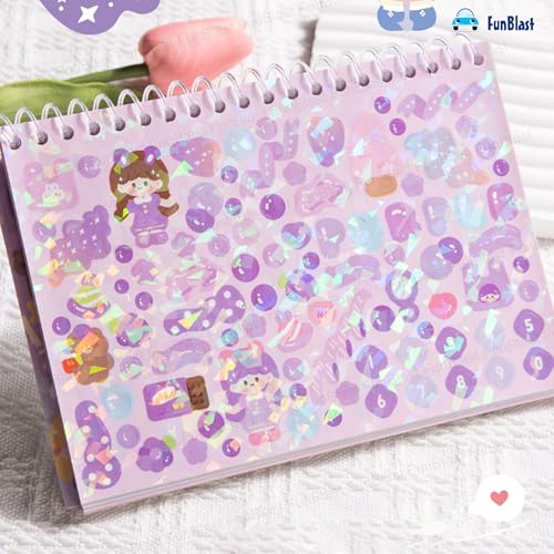 FunBlast Kawaii Sticker Book – 50 Sheets/4000 Stickers, Cartoon Theme Sticker for Girls, Cute Washi Stickers for Project, Japanese Style Decorative Sticker (Pink) - Image 3
