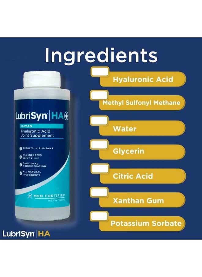 Lubrisyn - Ha With Msm Proprietary Vegan Joint Relief Edible Supplement Made In Usa For Humans 30 Day Supply Of Liquid Hyaluronic Acid Formula For Healthy Joints - Image 1