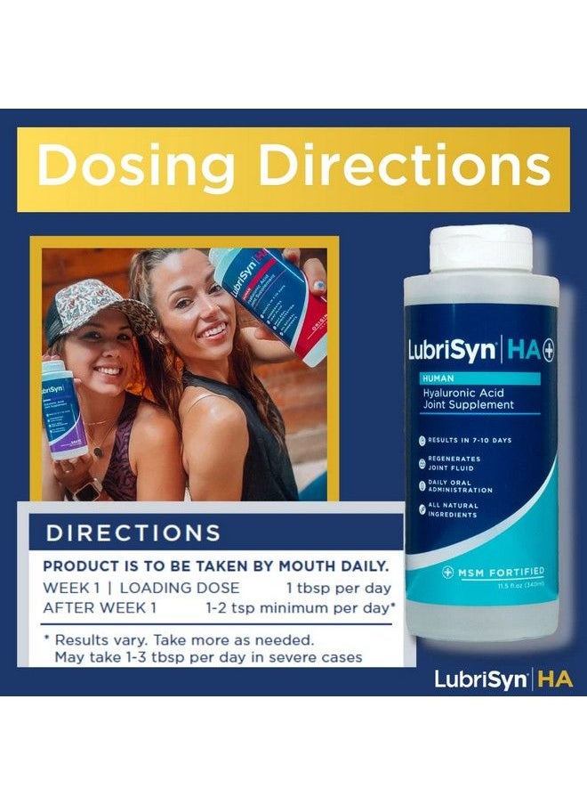 Lubrisyn - Ha With Msm Proprietary Vegan Joint Relief Edible Supplement Made In Usa For Humans 30 Day Supply Of Liquid Hyaluronic Acid Formula For Healthy Joints - Image 1