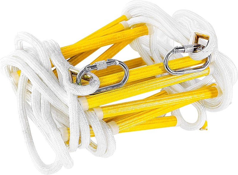 ISOP Emergency Fire Escape Ladder 3 Story Homes | 25 ft Emergency Escape Rope Ladder | Fast to Deploy & Easy to Use | Light, Compact & Easy to Store - Weight Capacity up to 2000 Pounds (25ft) - Image 1