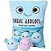 REFAHB Cute Axolotl Plush Toy Removable Salamander Animal Stuffed Plush Pillow Kawaii Plush Cushion Toy Game for Kids Girls Birthday Gift 6pcs a Bag Blue - Image 4
