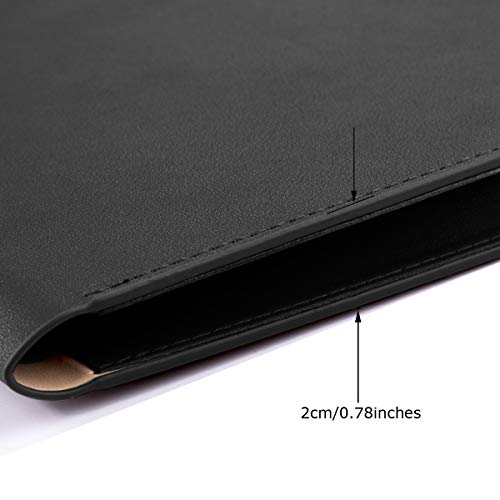 Enyuwlcm PU Leather A4 File Folder Document Holder Waterproof Portfolio Envelope Folder Case with Invisible Magnetic Closure Black - Image 4