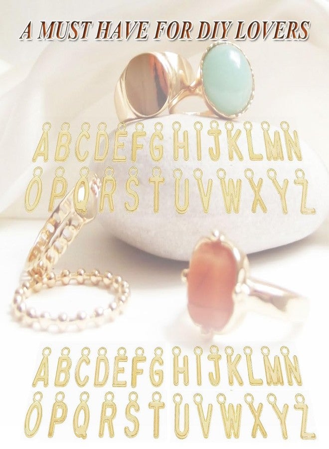 Whale 104PCS Gold Letter Charms for Jewelry Making Metal A-Z Alphabet Letter Charms Spacer Beads for Bracelets Necklace Keychains 4 Sets of 26 Letter Charm DIY Crafts Supplies (KC Gold) - Image 5