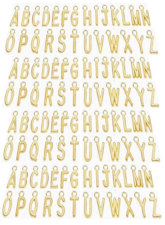 Whale 104PCS Gold Letter Charms for Jewelry Making Metal A-Z Alphabet Letter Charms Spacer Beads for Bracelets Necklace Keychains 4 Sets of 26 Letter Charm DIY Crafts Supplies (KC Gold) - Image 1