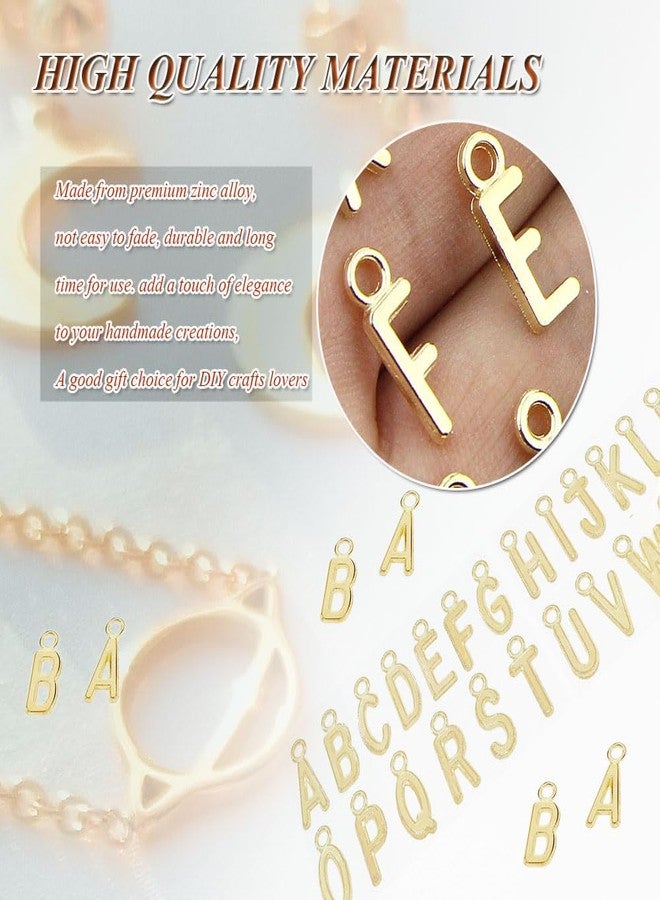 Whale 104PCS Gold Letter Charms for Jewelry Making Metal A-Z Alphabet Letter Charms Spacer Beads for Bracelets Necklace Keychains 4 Sets of 26 Letter Charm DIY Crafts Supplies (KC Gold) - Image 4