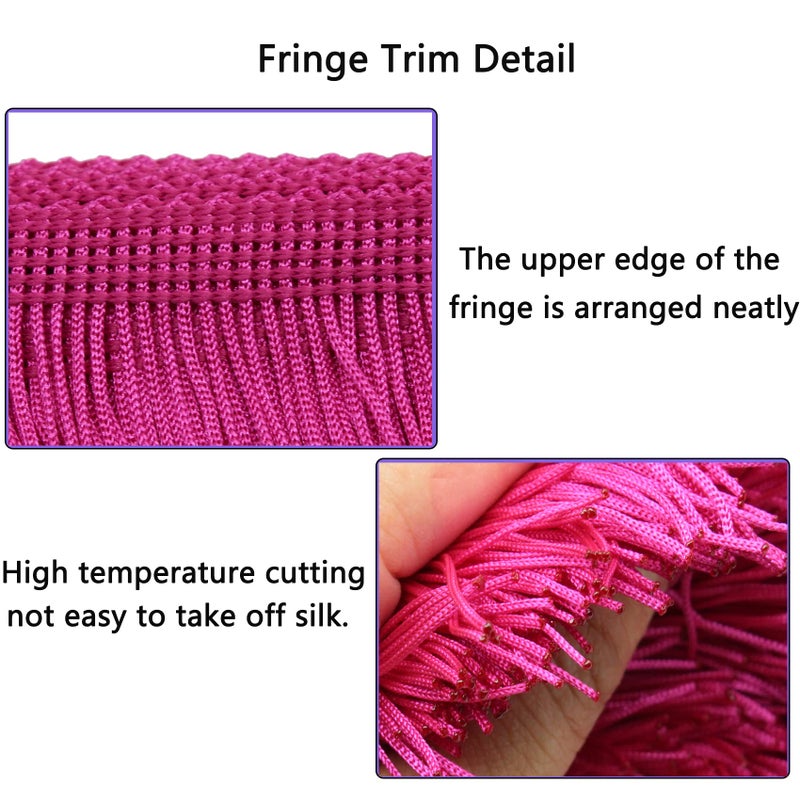 Dortrue 10 Yards of 8" Fringe Trim Tassel Sewing Trim for Clothes Accessories Latin Wedding Dress DIY Lamp Shade Decoration - Image 3