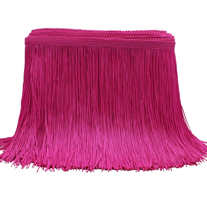 Dortrue 10 Yards of 8" Fringe Trim Tassel Sewing Trim for Clothes Accessories Latin Wedding Dress DIY Lamp Shade Decoration - Image 1
