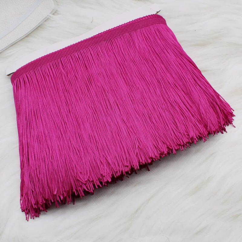 Dortrue 10 Yards of 8" Fringe Trim Tassel Sewing Trim for Clothes Accessories Latin Wedding Dress DIY Lamp Shade Decoration - Image 4