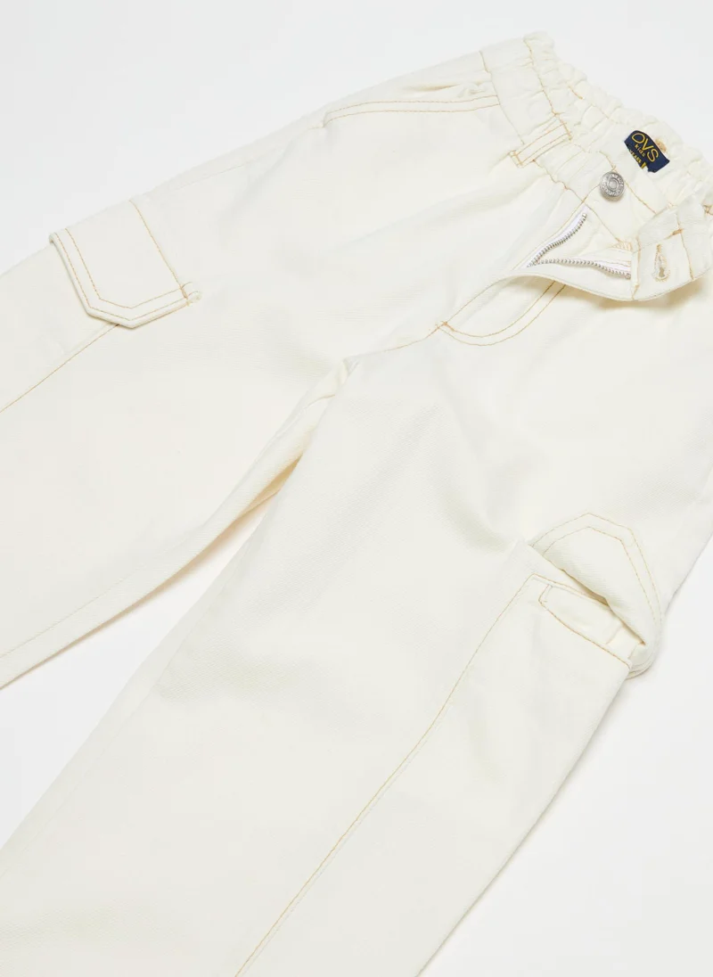 او في اس Paper Bag Cargo Trousers In Cotton