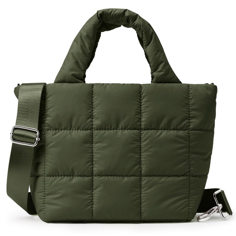 KALIDI FANCY FOREST KALIDI Quilted Tote Bag Small Puffer Crossbody Bag for Women Lightweight Nylon Puffy Shoulder Handbag with Adjustable Strap - Image 1