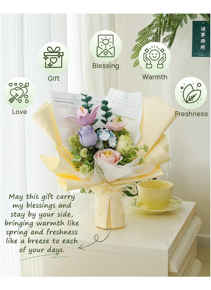 Robotime ROKR Spring Time Bouquet DIY 3D Puzzle AF01J Premium Building Kits for Adults & Teens - Decorative Home Décor, Ramadan & Holiday Gift (Eid and Birthday) for Puzzle Enthusiasts, Stress Relief STEM Project  - Image 3