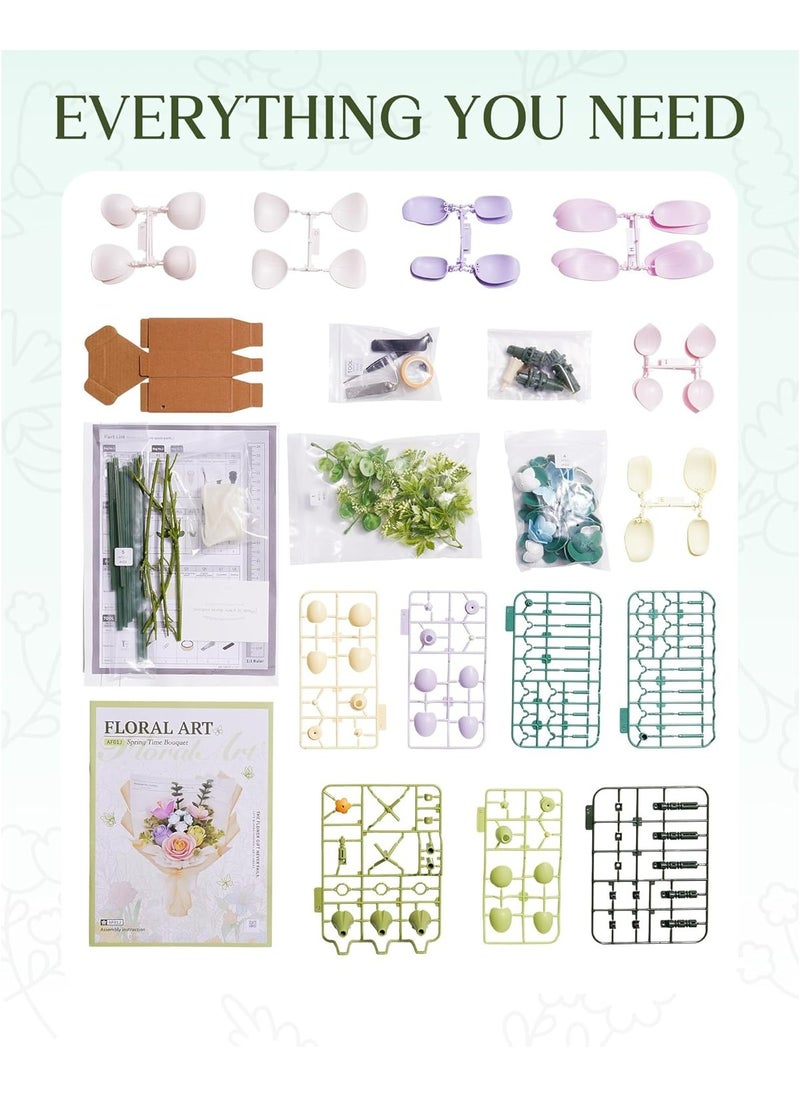 Robotime ROKR Spring Time Bouquet DIY 3D Puzzle AF01J Premium Building Kits for Adults & Teens - Decorative Home Décor, Ramadan & Holiday Gift (Eid and Birthday) for Puzzle Enthusiasts, Stress Relief STEM Project  - Image 2