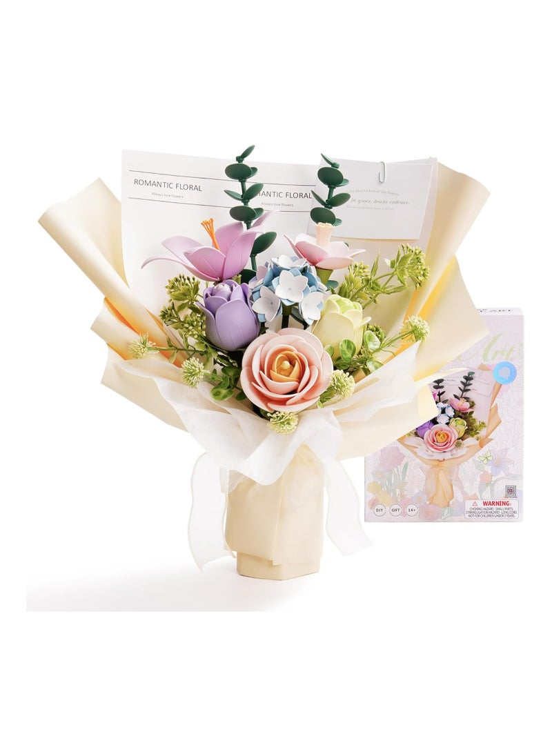Robotime ROKR Spring Time Bouquet DIY 3D Puzzle AF01J Premium Building Kits for Adults & Teens - Decorative Home Décor, Ramadan & Holiday Gift (Eid and Birthday) for Puzzle Enthusiasts, Stress Relief STEM Project  - Image 1