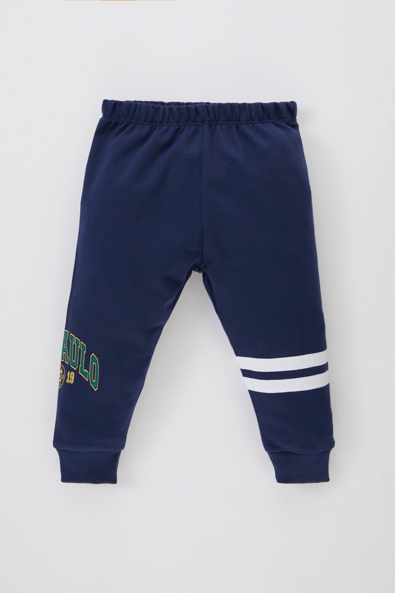 DeFacto Baby Boy Slogan Printed Sweatshirt Sweatpants 2 Piece Set  - Image 4