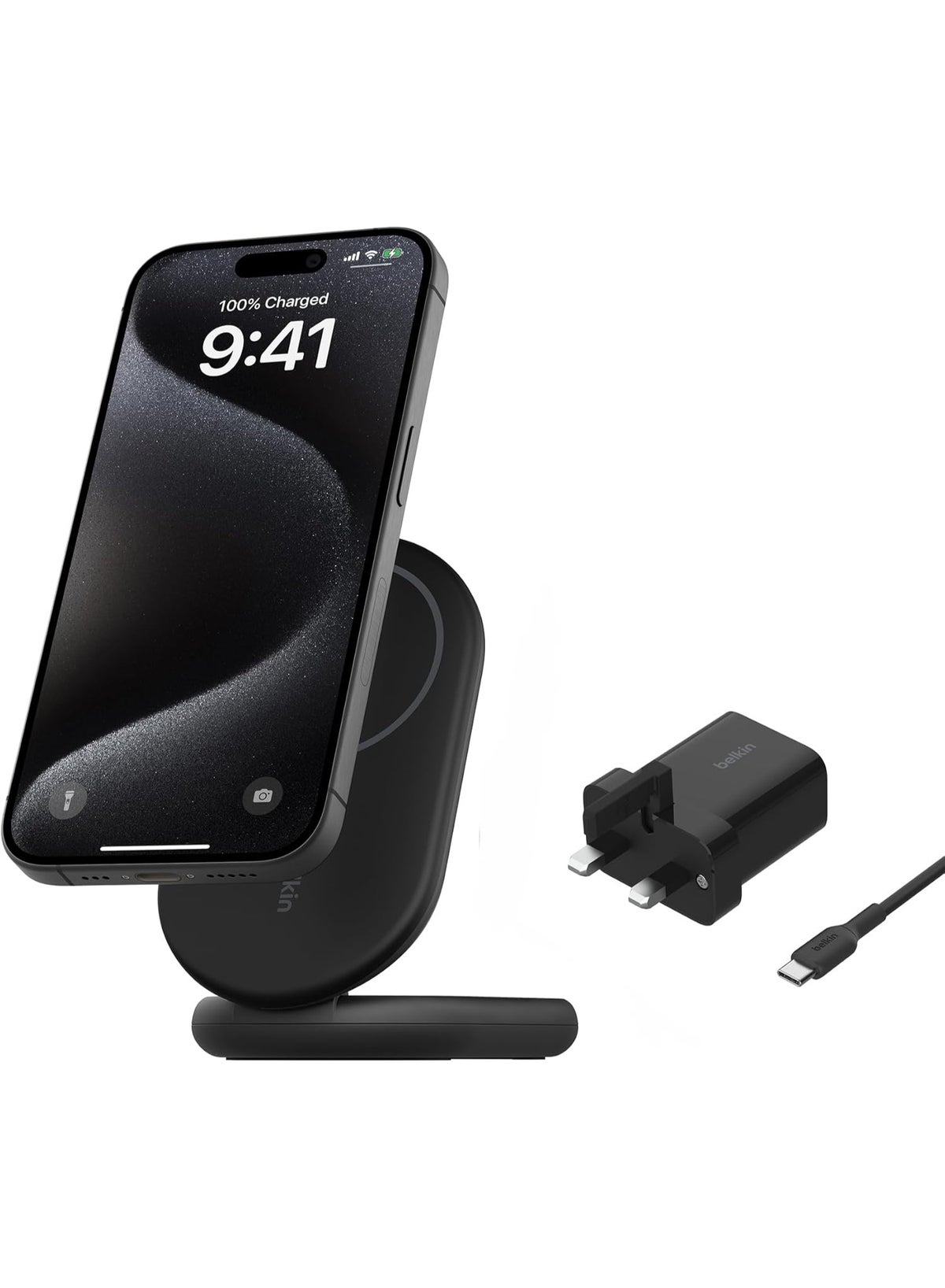 Belkin Belkin Boostcharge Magsafe Charger Magnetic Foldable Wireless Charging Stand N70247679V