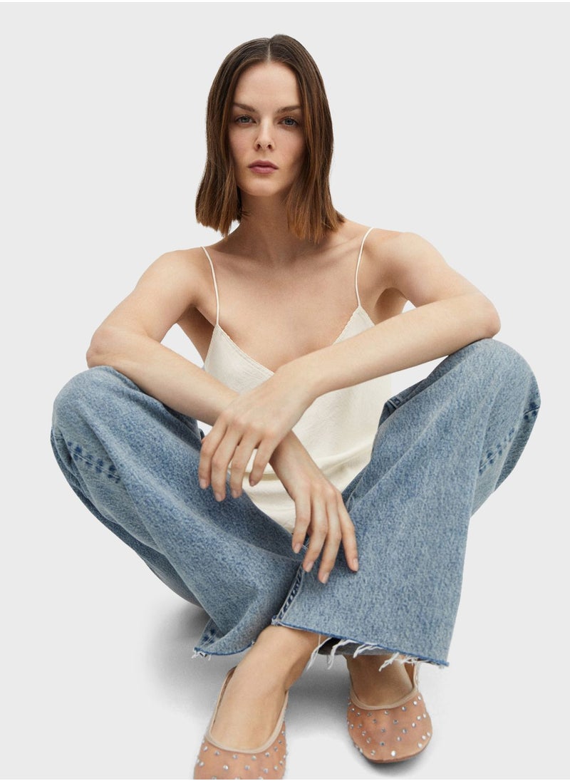 MANGO - Space Close Toe Ballerinas - Image 1