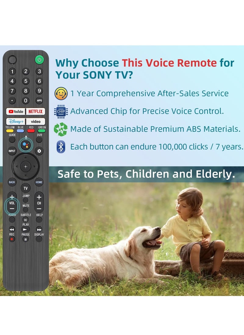 ELTRAZONE Sony TV Remote Replacement with Voice Command – Compatible with Sony TVs & Bravia XR/XBR/KD Series (2018–2023) – Supports 4K LED OLED Google Android Smart TVs – No Setup Required – 1-Year Full Warranty  - Image 3