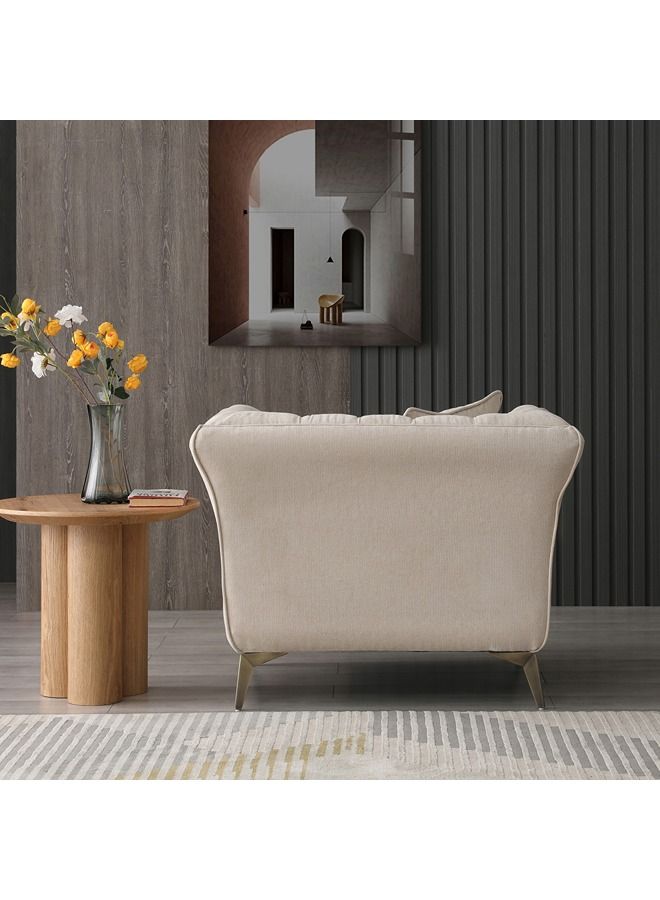 Home Box Oro 1-Seater Fabric Sofa With Cushion 92x80x108 cm - Image 3