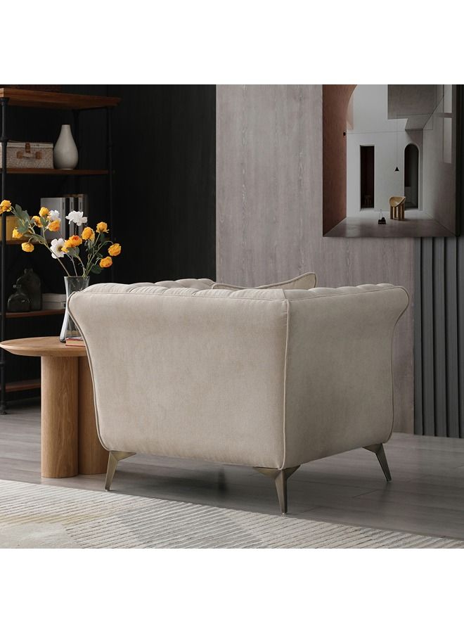 Home Box Oro 1-Seater Fabric Sofa With Cushion 92x80x108 cm - Image 4