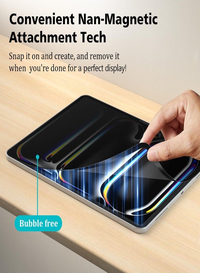 PYS Privacy Screen Protector for iPad Air 11 Inch M3 2025 & M2 2024, iPad Air 6th Gen Privacy Screen, 30-Degree Privacy Filter, Nano Reusable & Removable, Matte Finish, Anti-Scratch, Easy Installation - Image 2