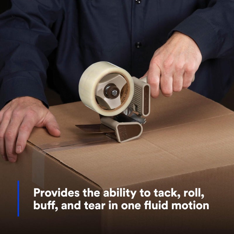 3M Scotch - 21200190087 H180 Industrial Packing Tape Dispenser for 2" Tape â€“ Lightweight and Portable for Commercial Packaging, Shipping, Moving, Carton and Box Sealing, Gray (19008) - Image 4