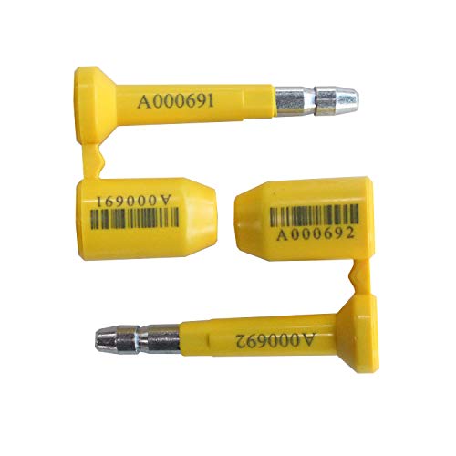 TamperSeals Group - ISO 17712 and C-TPAT Certified High Security Bolt Seals for Cargo Containers, Trucks, Railways, Wagons, and Trailers (10-Pack, Yellow, Unique Barcode, Model HSS-007) - Image 3