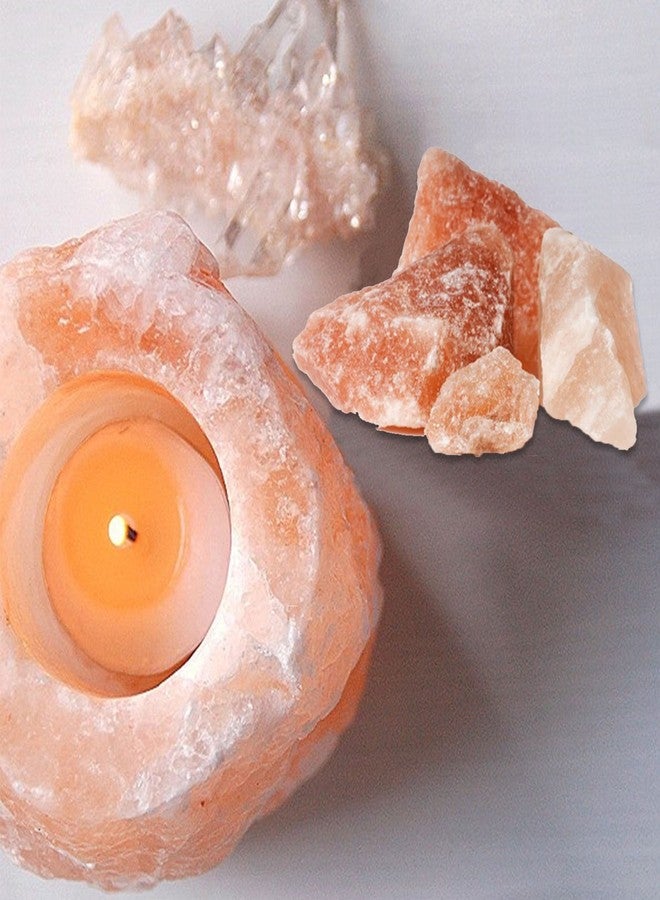 Himalayan Glow Hand Carved Himalayan Salt Candle Holders, Home Decor Item great as a Night light - Image 5