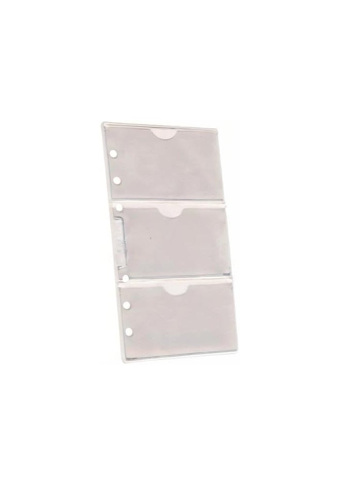Filofax Personal Business Card Holder - Clear, Holds Six Cards - Image 4