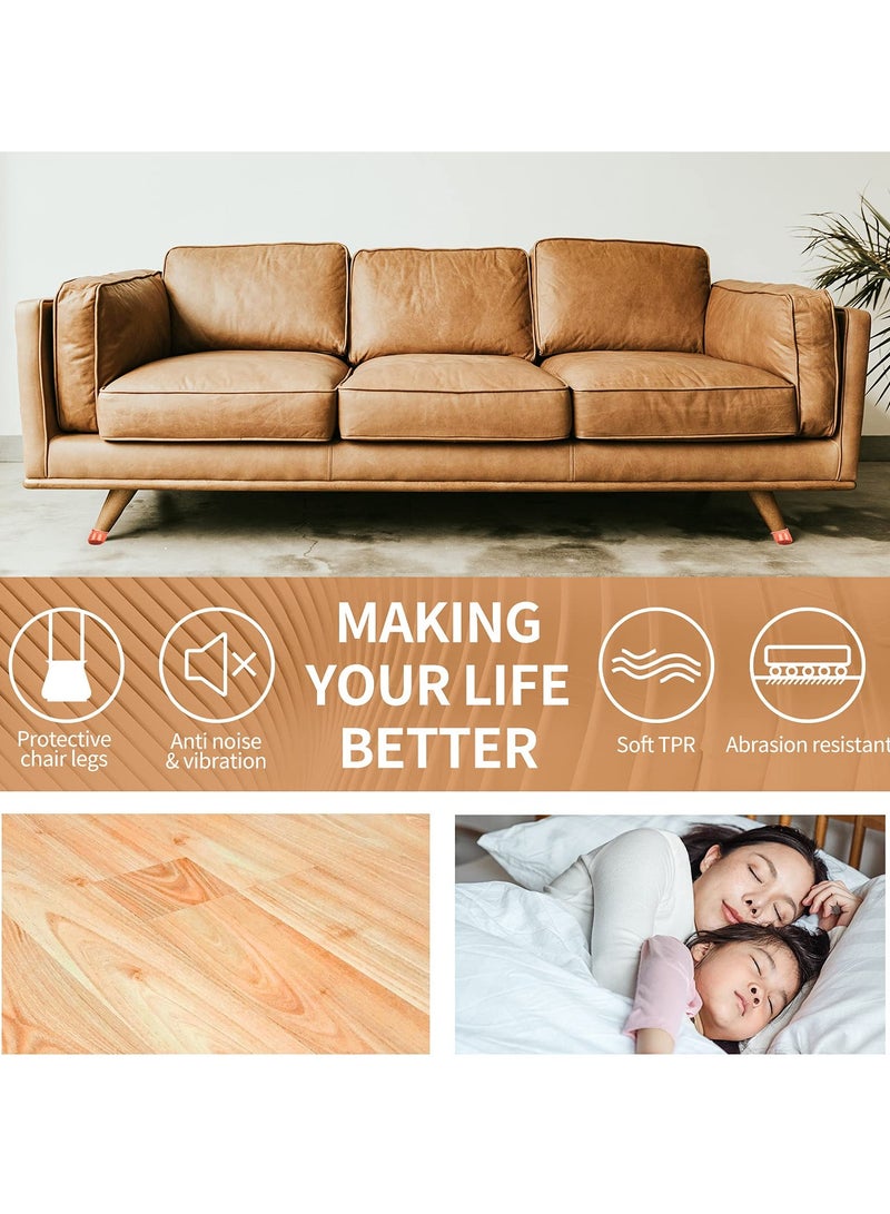 Zikra Table Foot Protector 28 Pieces Thickened Felt Silicone Table and Chair Leg Protectors Pads Home Quiet Furniture Accessories for 0.98-1.77 inch - Image 2